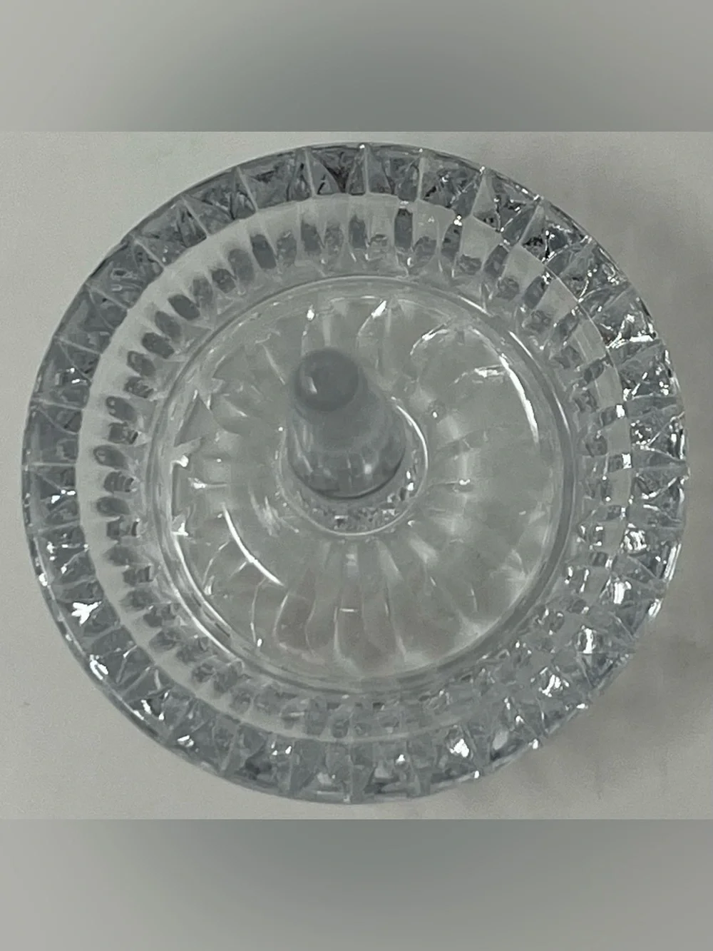 Vintage Crystal Ring Holder Dish Unmarked | Cut Crystal Jewelry Organizer Chic